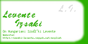 levente izsaki business card